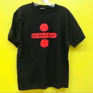Ed Sheeran Concert Graphic T-Shirt Sz Medium black red
